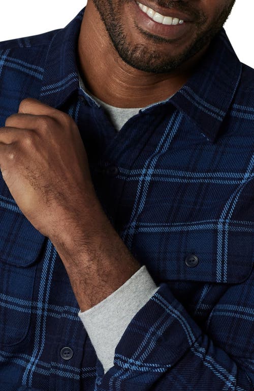 The Normal Brand Mountain Regular Fit Flannel Button-up Shirt In Indigo Plaid