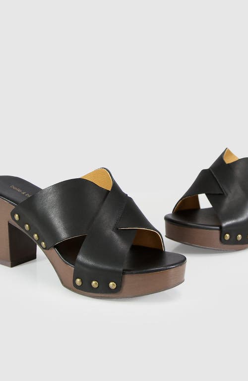 Belle & Bloom Midtown Clog Mule In Black/chocolate