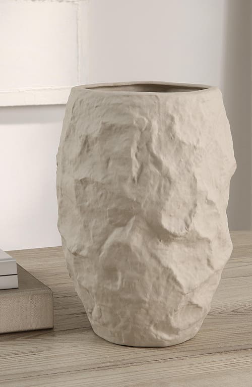 Shop Renwil Zyan Vase In Cream
