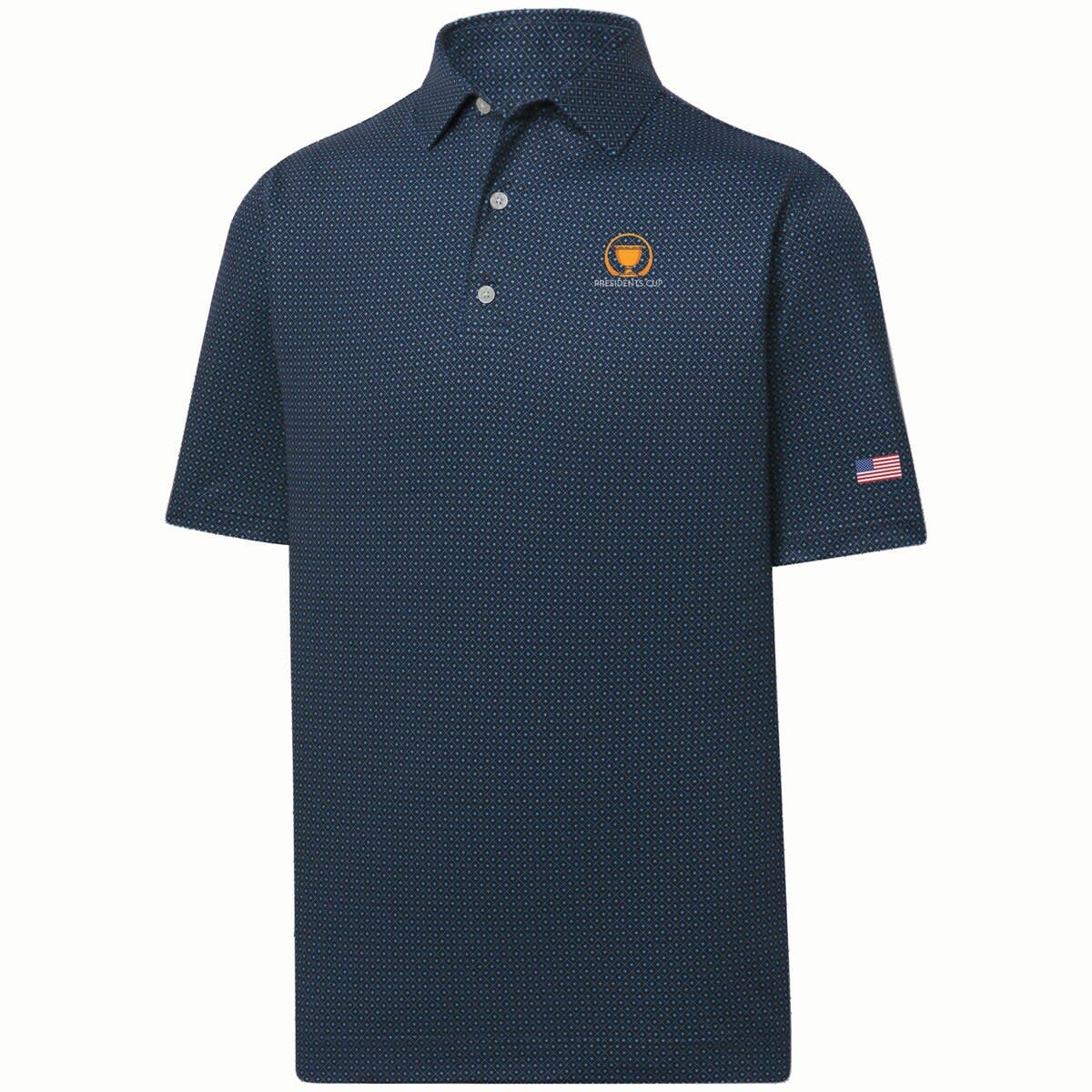 FOOTJOY Men S FootJoy Navy 2024 Presidents Cup Team USA Geo Print Polo   B6c68b2b 93c0 437b Bf12 2314f0c503bd 