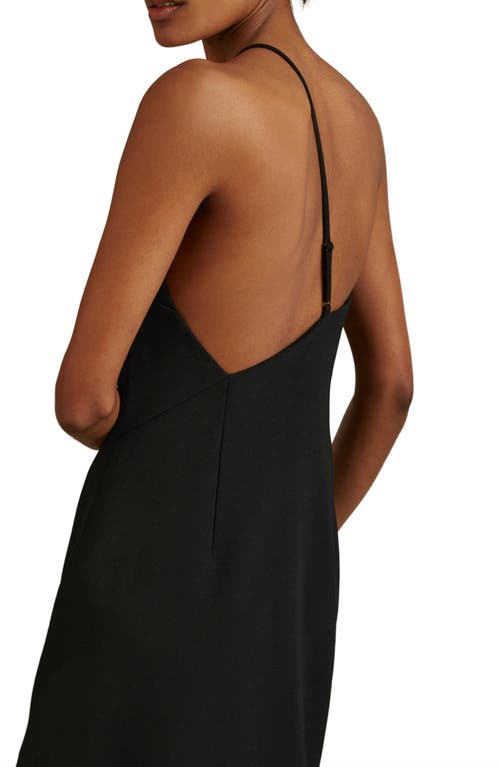 Shop Reiss Suri One-shoulder Midi Dress In Black