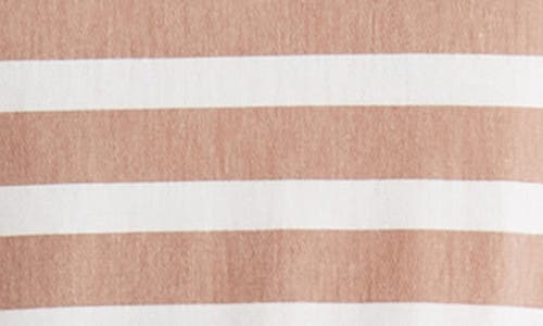 Shop Bobeau Striped Polo Dress In Toast/ivory