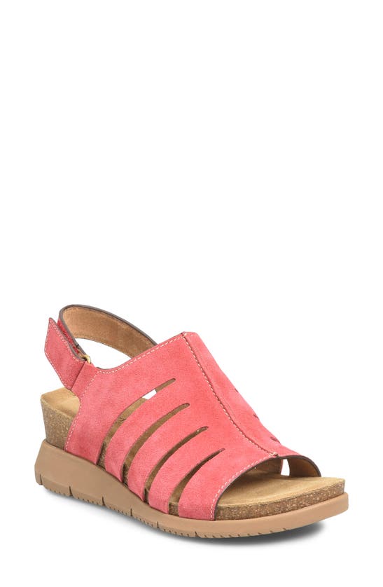Shop Comfortiva Scottie Slingback Wedge Sandal In Rose