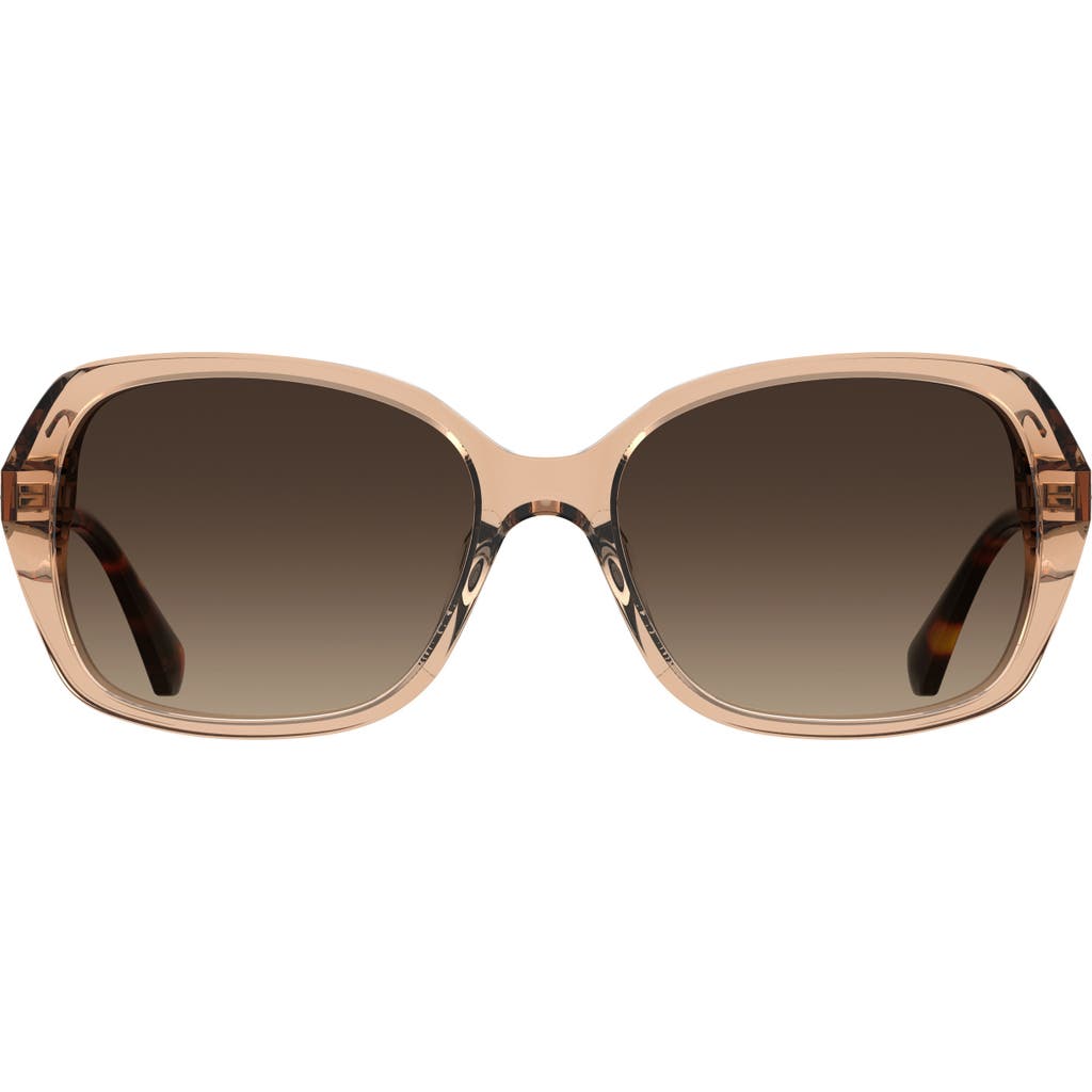 Kate Spade New York Yvette 54mm Gradient Polarized Square Sunglasses In Brown
