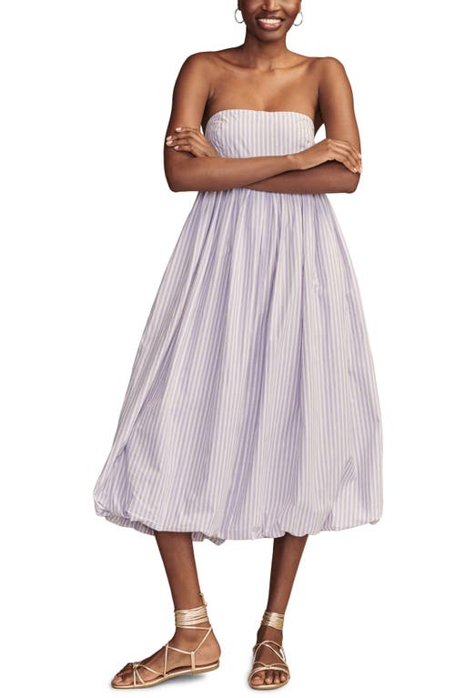 LUCKY BRAND LUCKY BRAND STRIPE STRAPLESS BUBBLE HEM MAXI DRESS