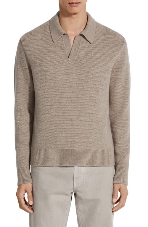 ZEGNA Oasi Cashmere Polo Sweater in Piedicavallo 