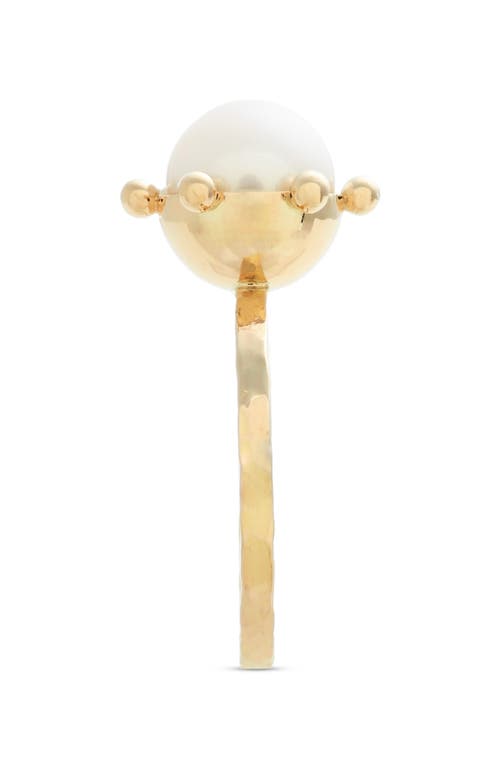 Shop Poppy Finch Bubble Cultured Pearl Ring In 14k Yellow Gold/pearl