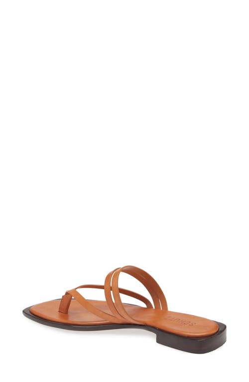 Shop Schutz Rania Strappy Flip Flop In Cuoio Brown