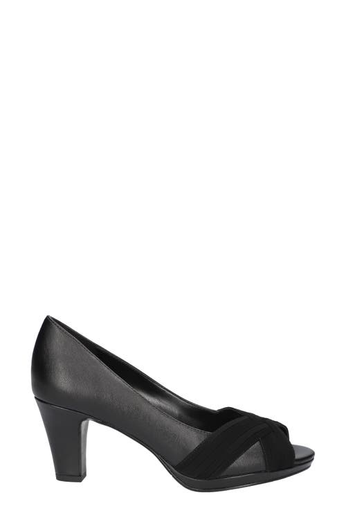 Shop Easy Street Lavish Peep Toe Pump In Black