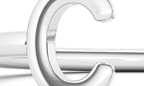 Hautecarat Lab Grown Diamond Letter Ring In 18k White Gold - C