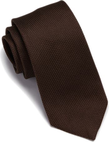 Alton Lane Solid Brown Knit Silk Skinny Tie | Nordstrom
