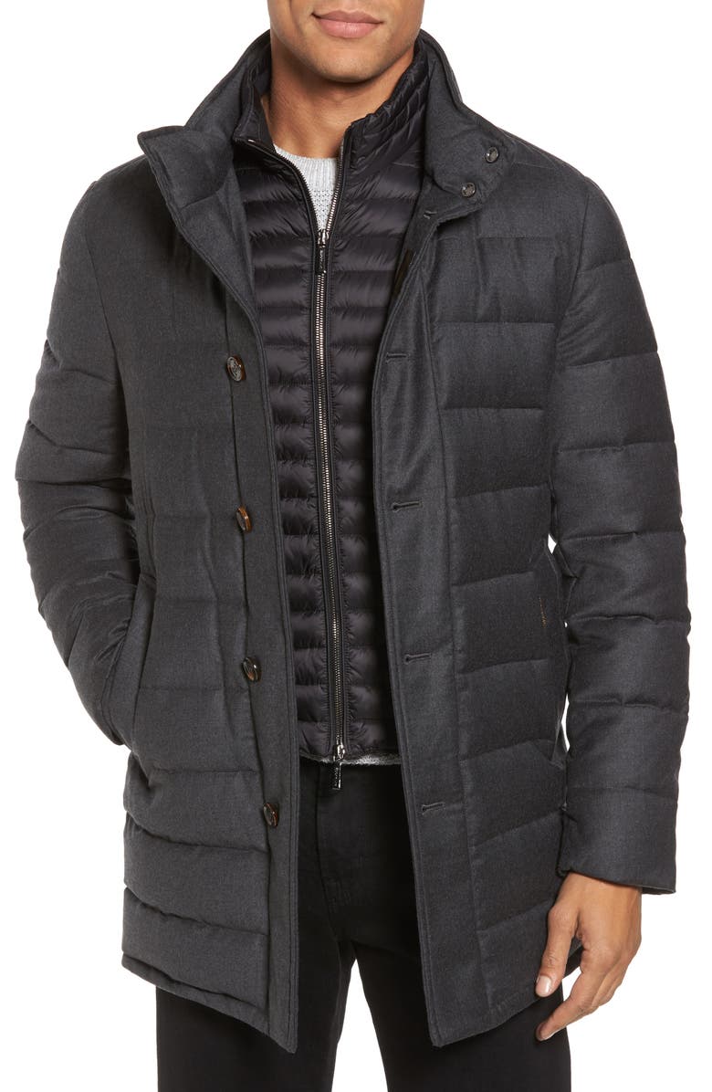 MooRER Calegari Quilted Wool & Cashmere Jacket with Inset Bib | Nordstrom