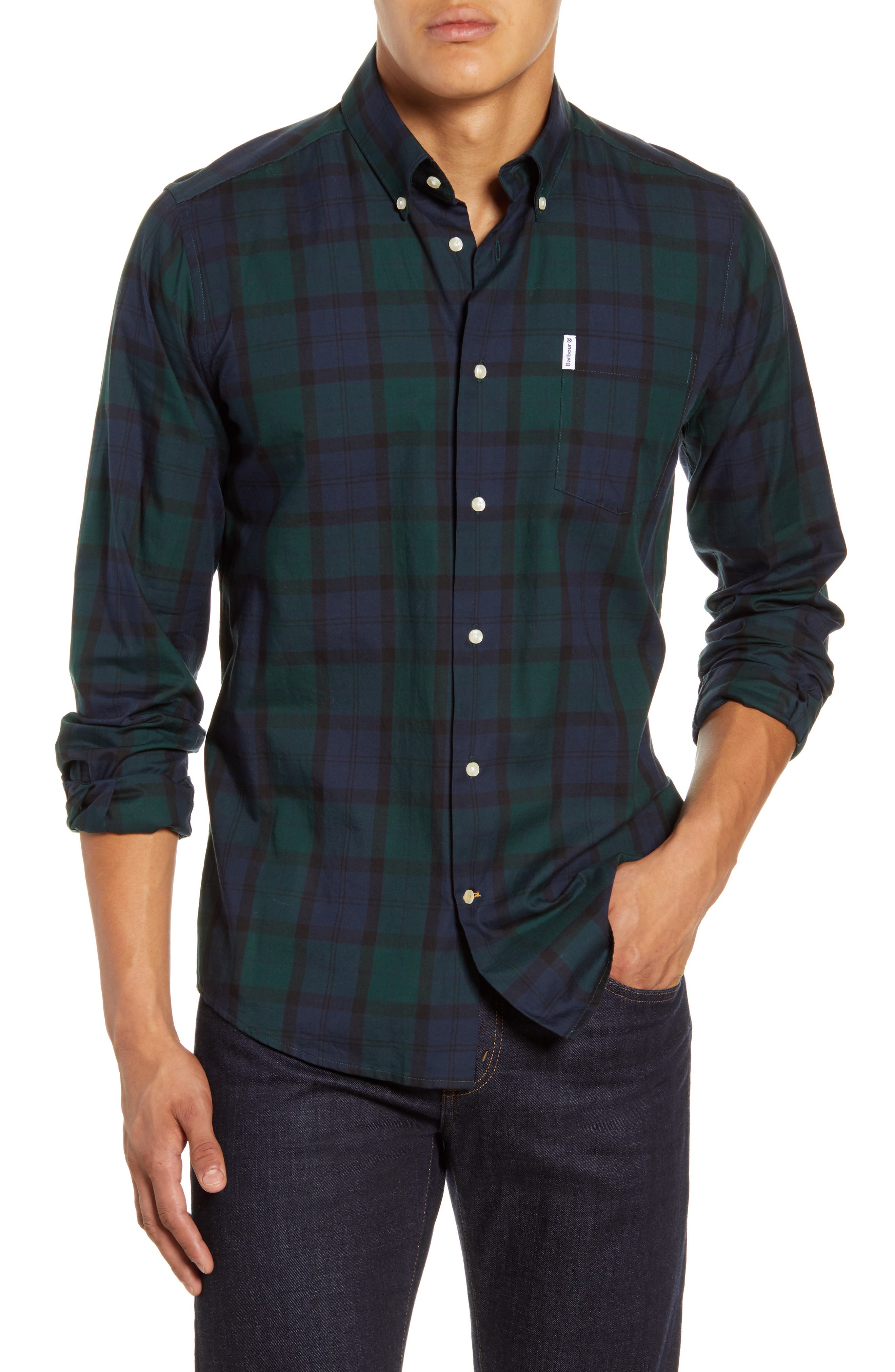 Barbour Wetheram Tailored Fit Plaid ButtonDown Shirt Nordstrom