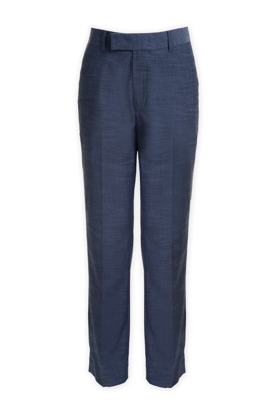 Calvin Klein Plain Weave Suit Separate Pants In 421 Med Blue