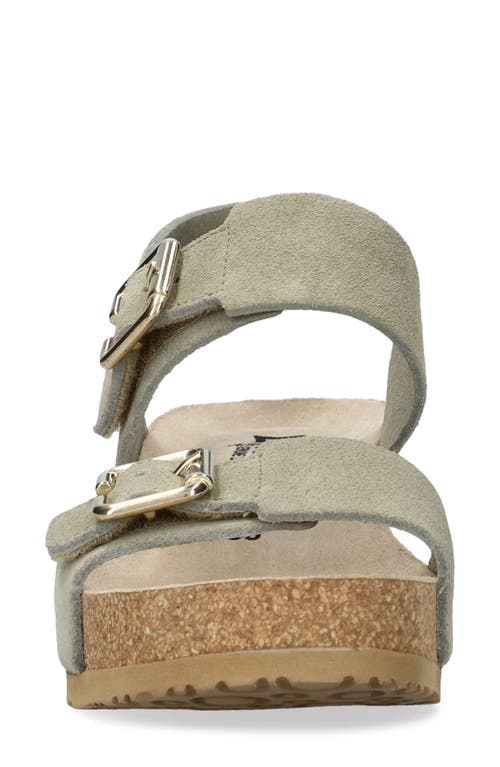 Mephisto Lissandra Platform Wedge Sandal In Light Khaki