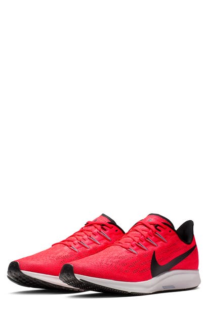 Nike Air Zoom Pegasus 36 Running Shoe In Crimson/ Black/ Vast Grey