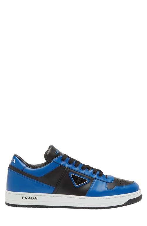 Shop Prada Downtown Logo Low Top Sneaker In Nero/cobalto