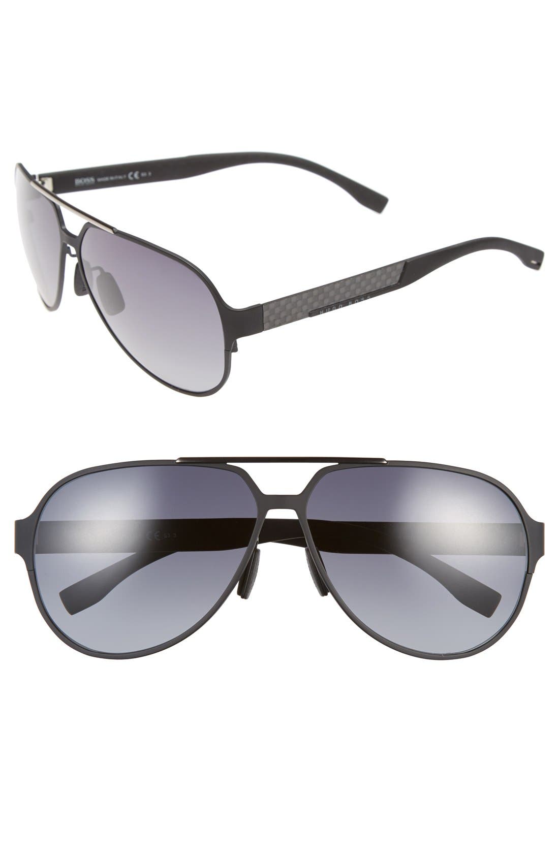 BOSS 63mm Aviator Sunglasses Nordstrom