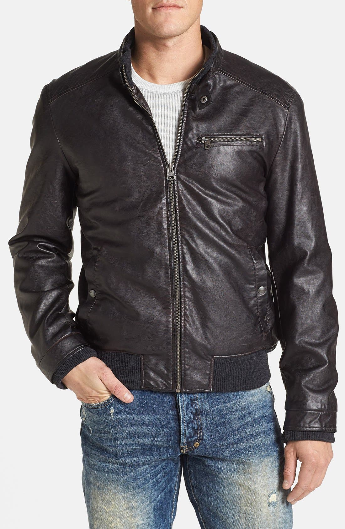 Levi's® Faux Leather Bomber Jacket 