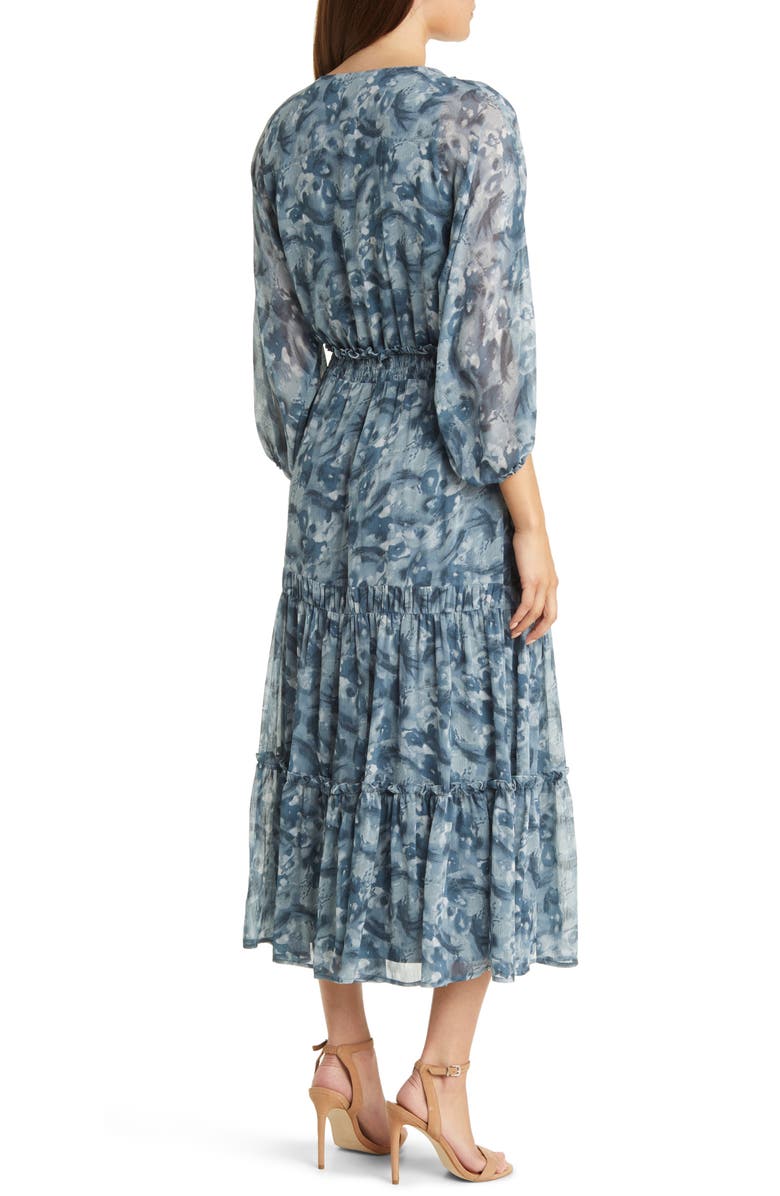 Mila Mae Chiffon Tiered Midi Dress | Nordstrom