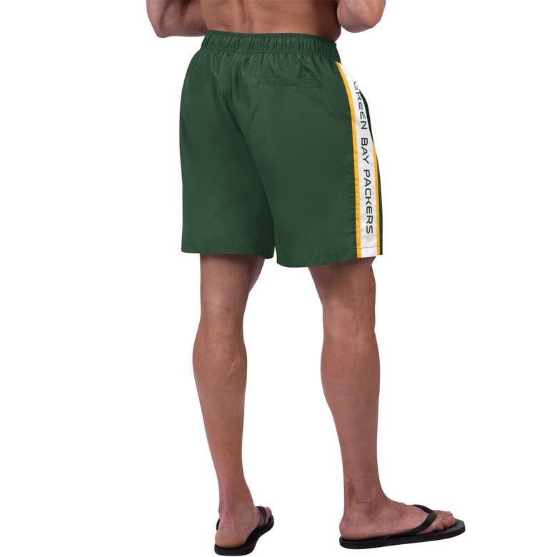 Shop G-iii Sports By Carl Banks Green Green Bay Packers Streamline Volley Swim Shorts