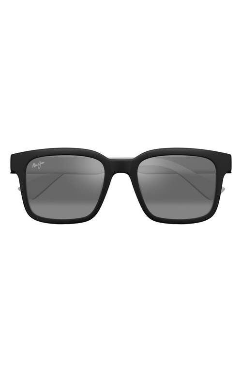 Maui Jim Opiopio AF 54mm PolarizedPlus2® Rectangular Sunglasses in Matte Black W/Gradient Effect 