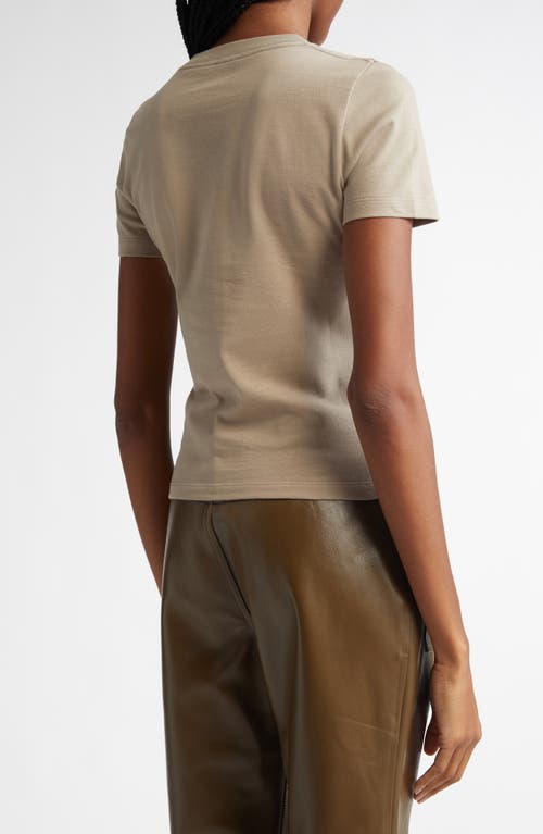 Shop Chloé Logo Appliqué Cotton T-shirt In Powder Grey