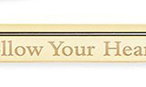 Sterling Forever 14k Gold Plated Inspirational Bar Slider Bracelet In Gold - Follow Your Heart