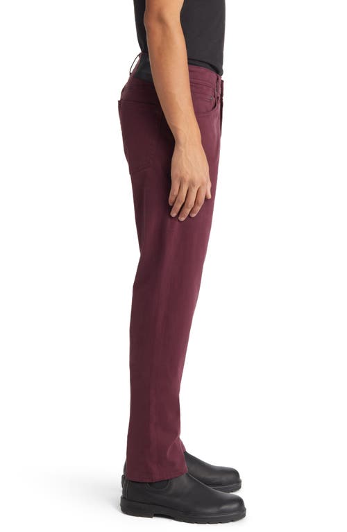 Ag Tellis Slim Fit Sateen Pants In Maroon Peak