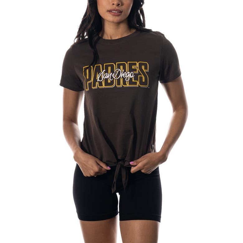 The Wild Collective Brown San Diego Padres Twist Front T-shirt