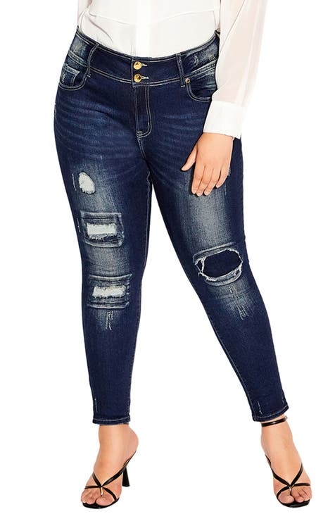 Women's Distressed Plus-Size Jeans | Nordstrom