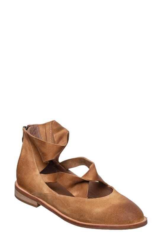 Shop Antelope Lalana Strappy Flat In Taupe Suede