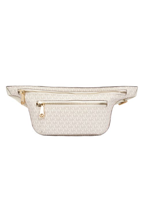 Shop Michael Michael Kors Michael Kors Faux Leather Belt Bag In Vanilla