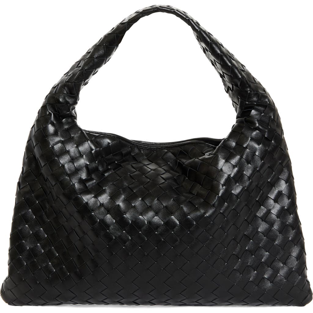 BOTTEGA VENETA BOTTEGA VENETA SMALL HOP INTRECCIATO LEATHER HOBO BAG