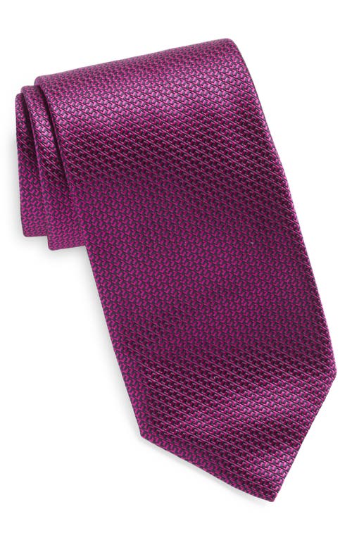 Canali Micropattern Silk Tie in Dark Pink at Nordstrom