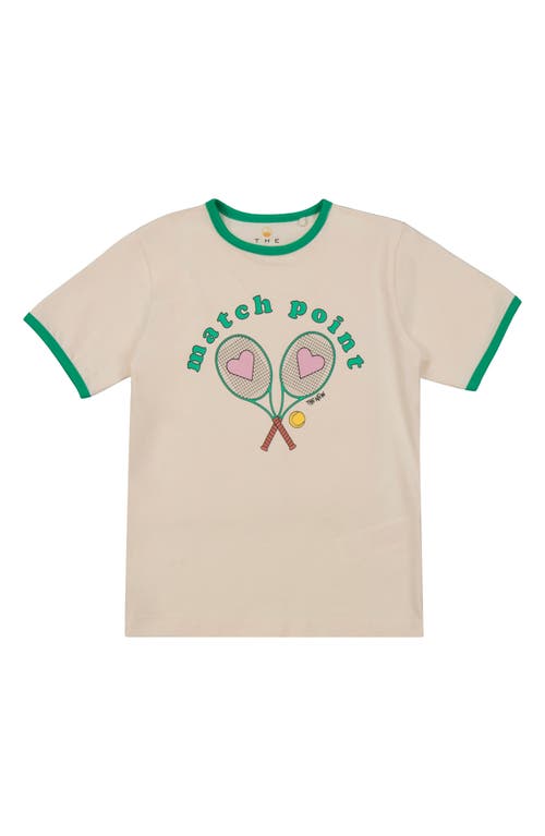 THE NEW Kids' Kelly Tennis Graphic Ringer T-Shirt White Swan at Nordstrom,