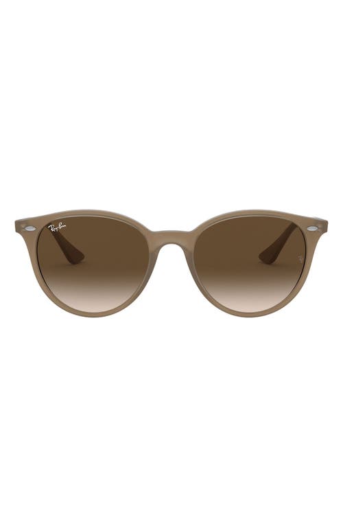 Ray-Ban 53mm Round Phantos Sunglasses in Opal Beige/Brown Gradient at Nordstrom