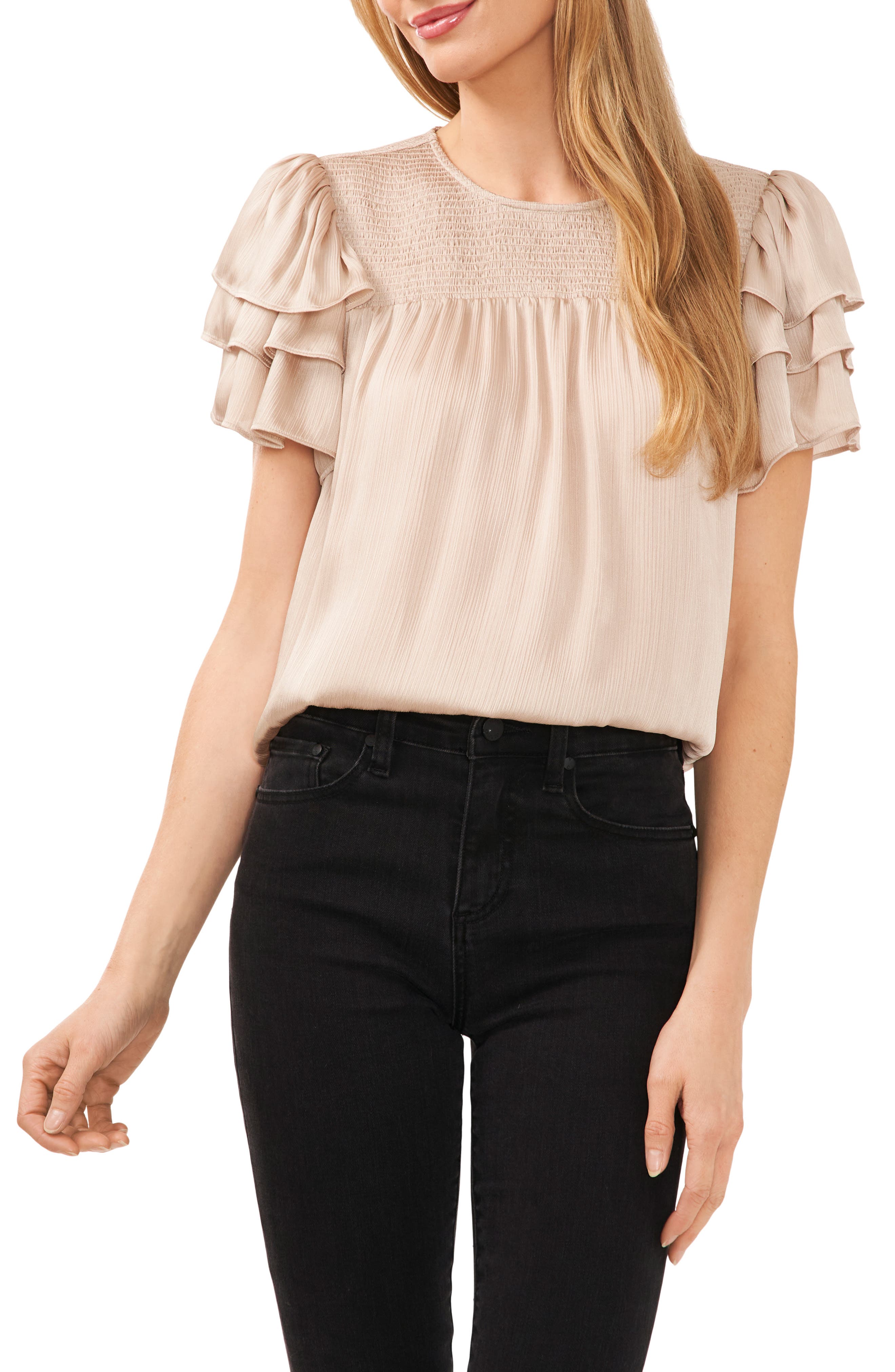 cece tiered ruffle blouse