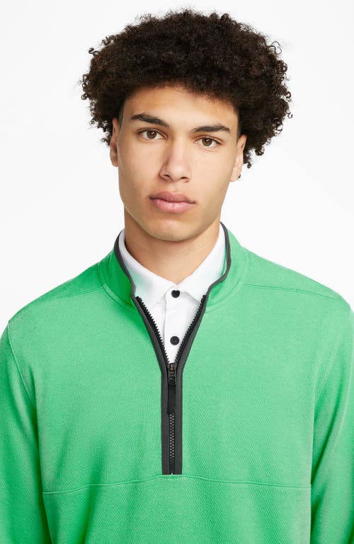 Shop Nike Golf Dri-fit Victory Half Zip Golf Pullover In Spring Green/grey/black