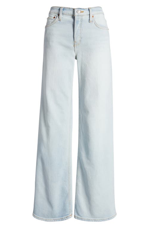 Shop Re/done Mid Rise Wide Leg Jeans In Acqua