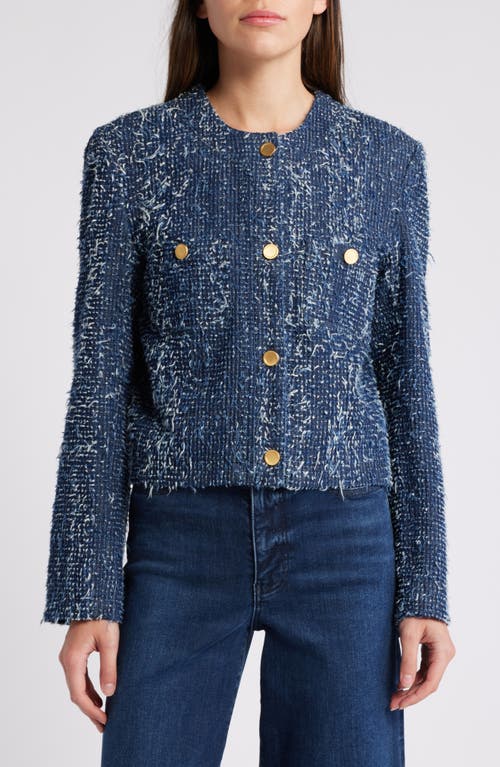 Shop Frame Denim Bouclé Jacket In Magic