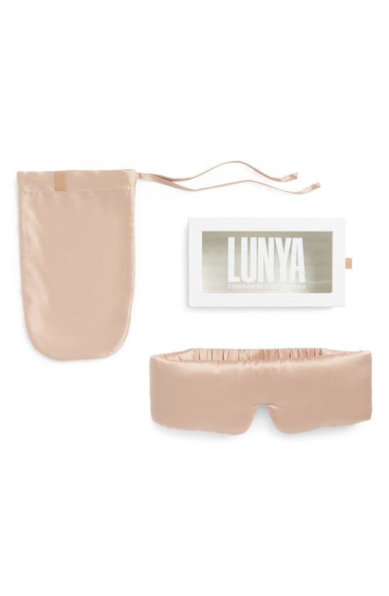 Shop Lunya Silk Sleep Mask In Delicate Pink