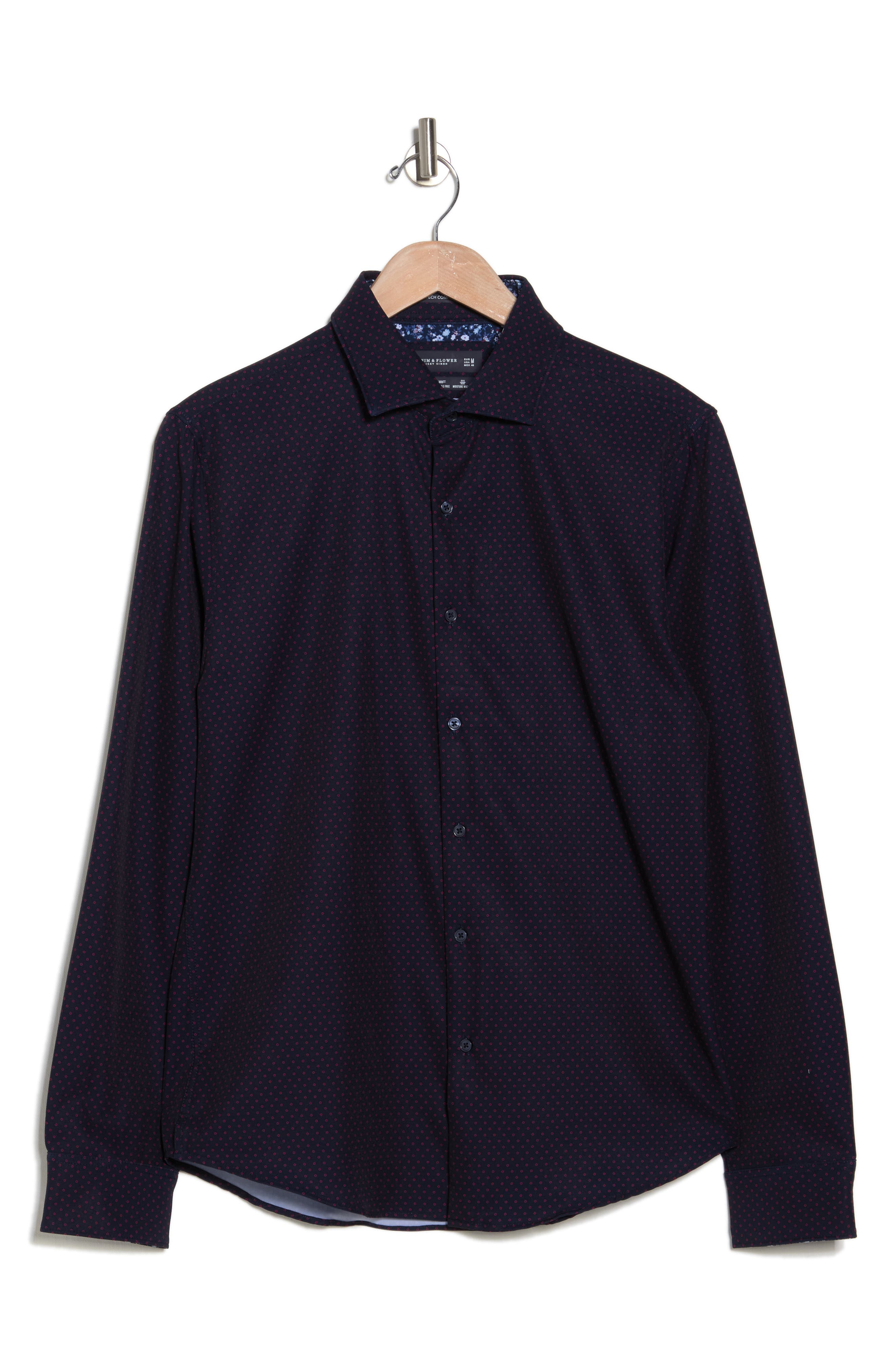 DENIM AND FLOWER Polka Dot Stretch ButtonDown Shirt Nordstromrack