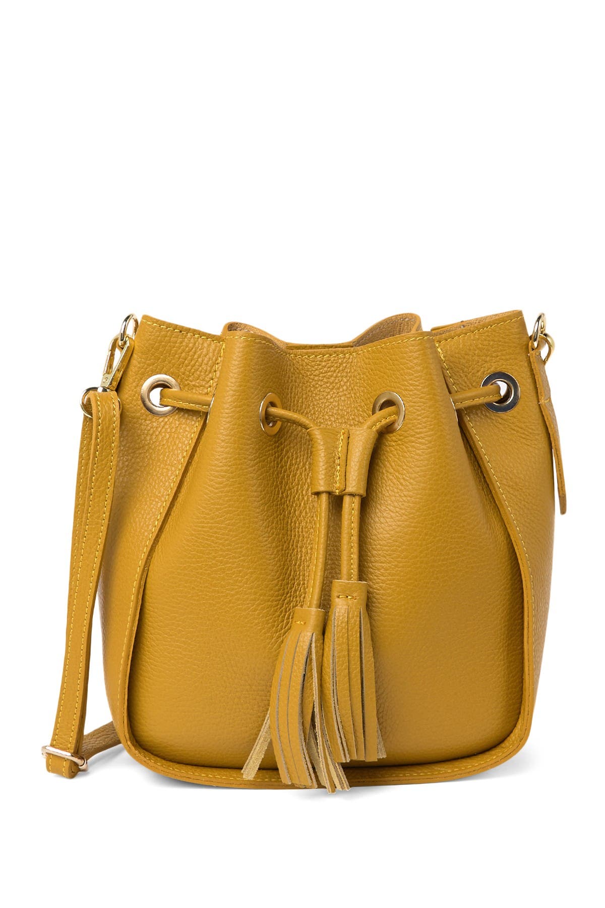 Carla Ferreri Bucket Shoulder Bag In Senape ModeSens