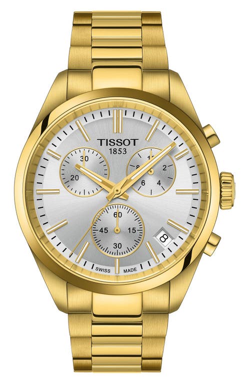 Tissot Pr100 Chronograph Bracelet Watch, 40mm In Gold