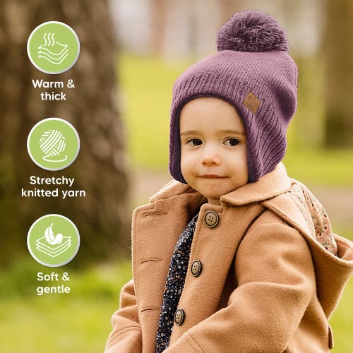 Keababies Muff Knitted Beanie In Regalia