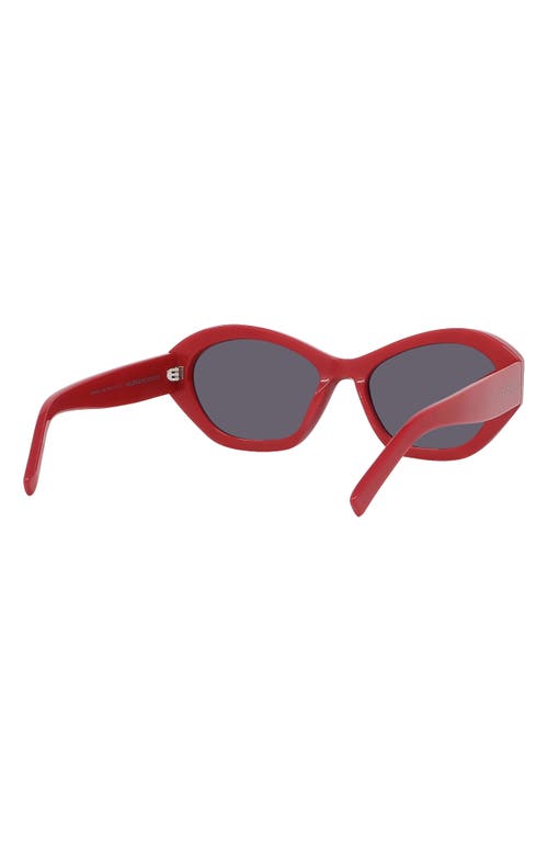 Shop Givenchy Gv Day 57mm Cat Eye Sunglasses In Shiny Red/smoke