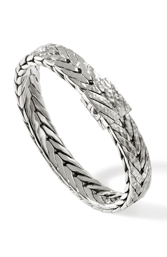 Shop John Hardy Hammered Chain Bracelet In Silver