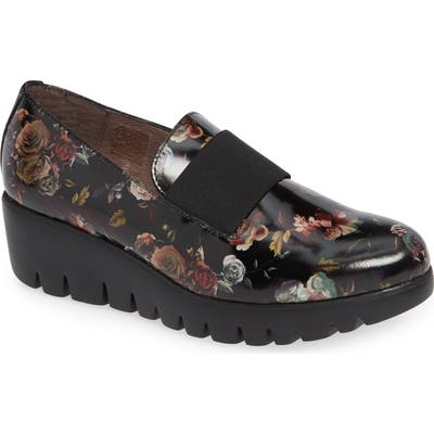 Wonders C-33135 Loafer Wedge - Black