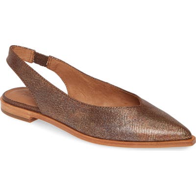 Frye Kenzie Slingback Flat, Metallic